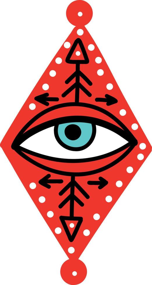 magical mystical eye. Vector illustration in doodle style