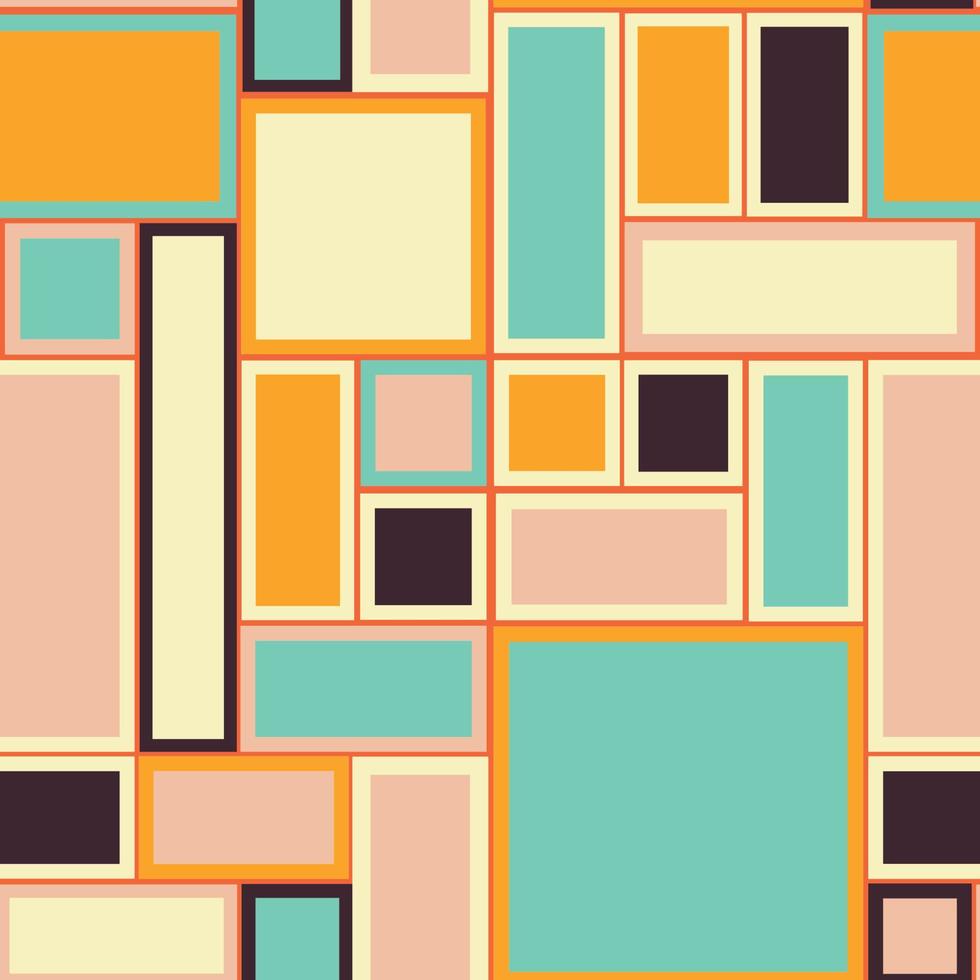 Mid Century retro vintage Pattern 70s vector