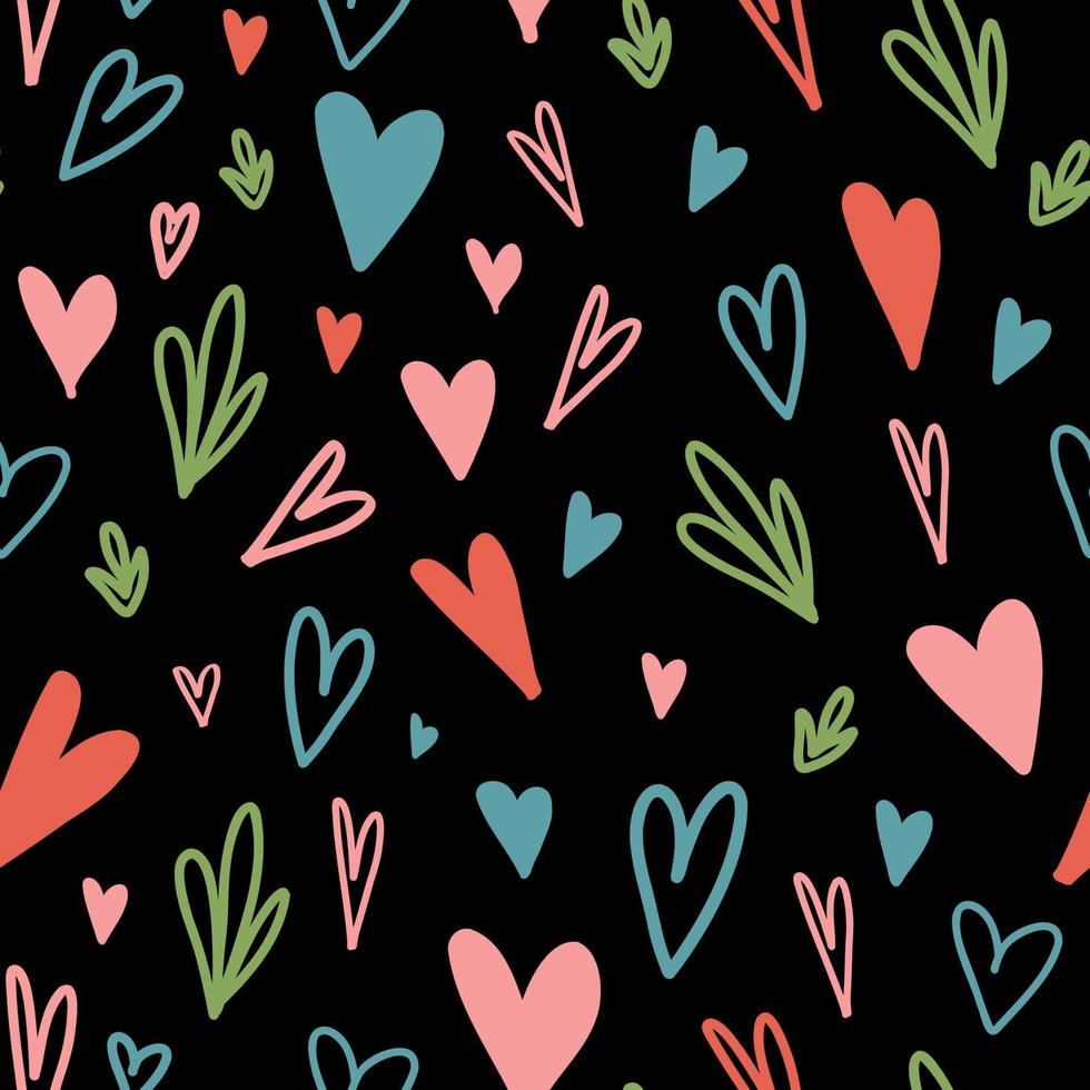 Valentine Day Doodle seamless pattern vector