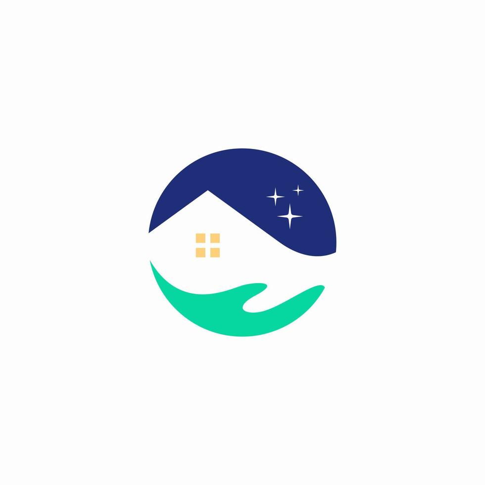 home care logo with circle shape vector