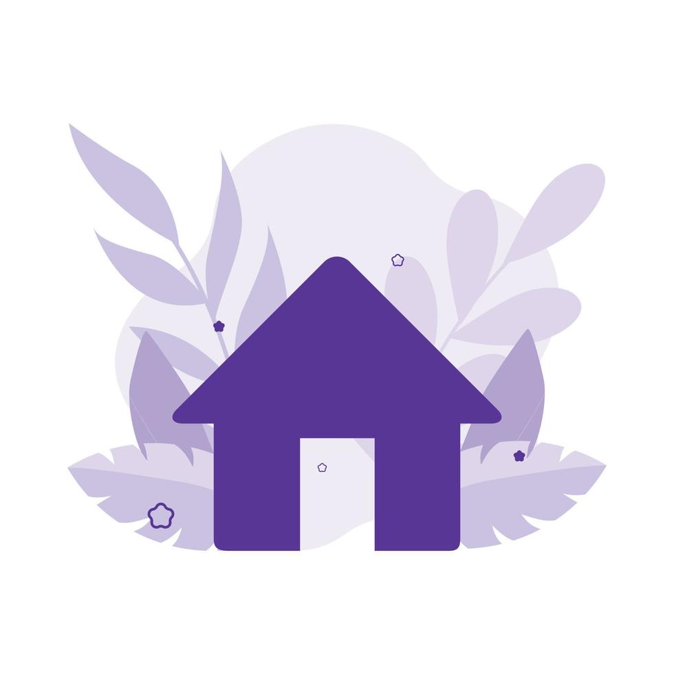 Home user interface concept flat vector illustration