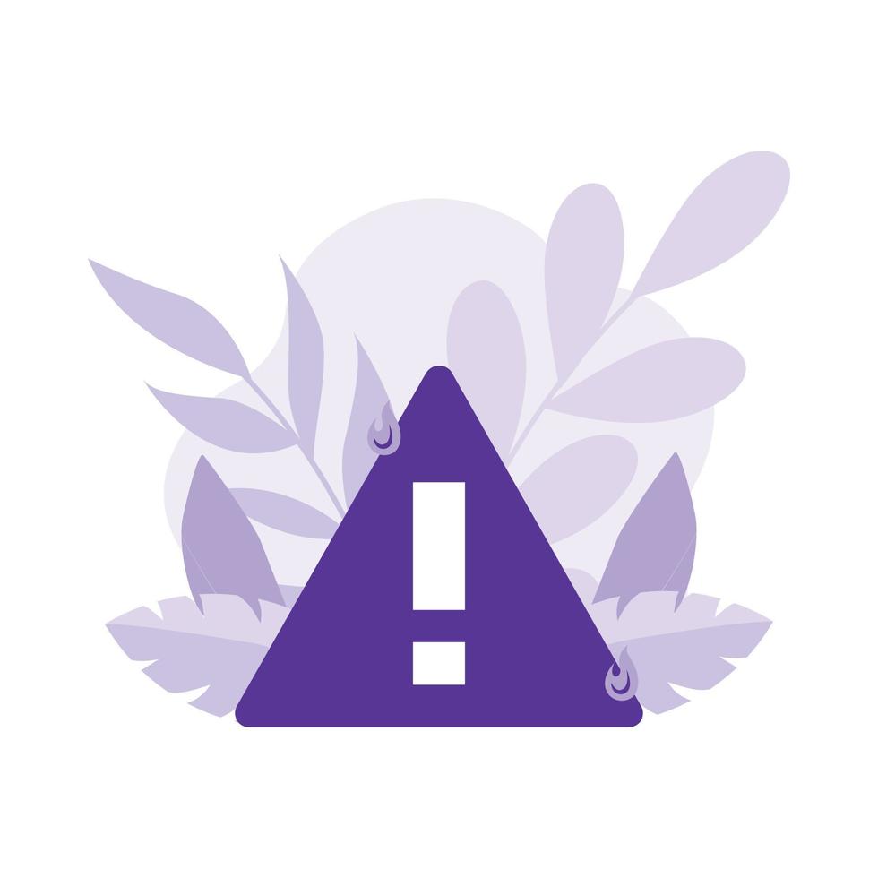 Warning concept flat vector illustration