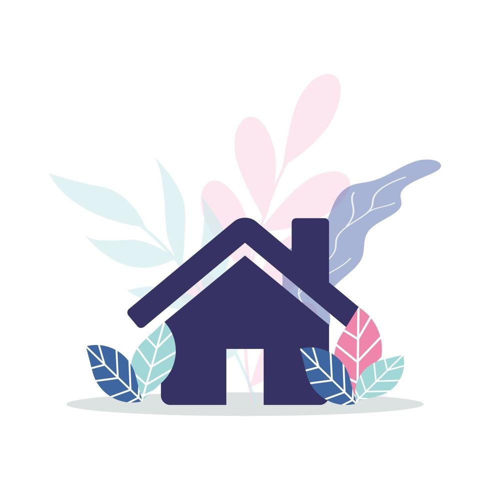 525Web home interface flat concept vector illustration