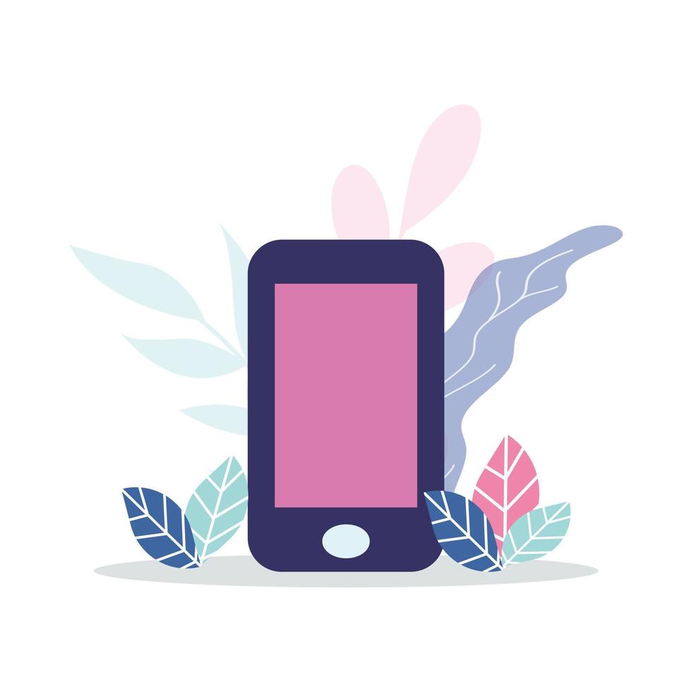 smartphone concept flat vector illustration