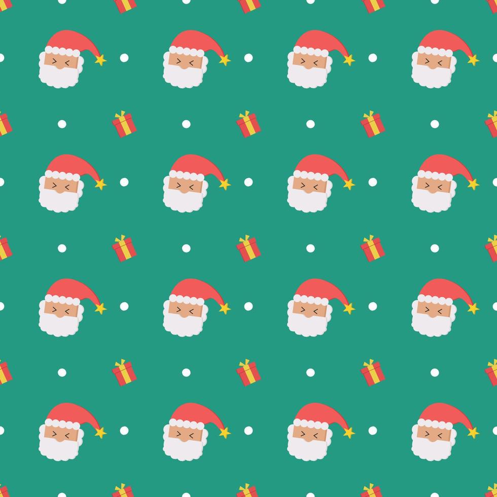 Cute pattern vector concept christmas day seamless pattern with santa claus snow and gift box decoration for christmas day online shopping sale promotion. seamless pattern illustration.
