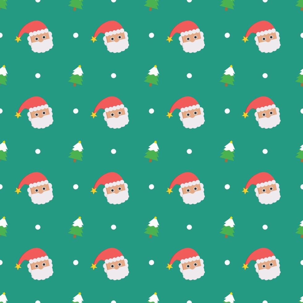 Cute pattern vector concept christmas day seamless pattern with santa claus snow and christmas tree decoration for christmas day online shopping sale promotion. seamless pattern illustration.