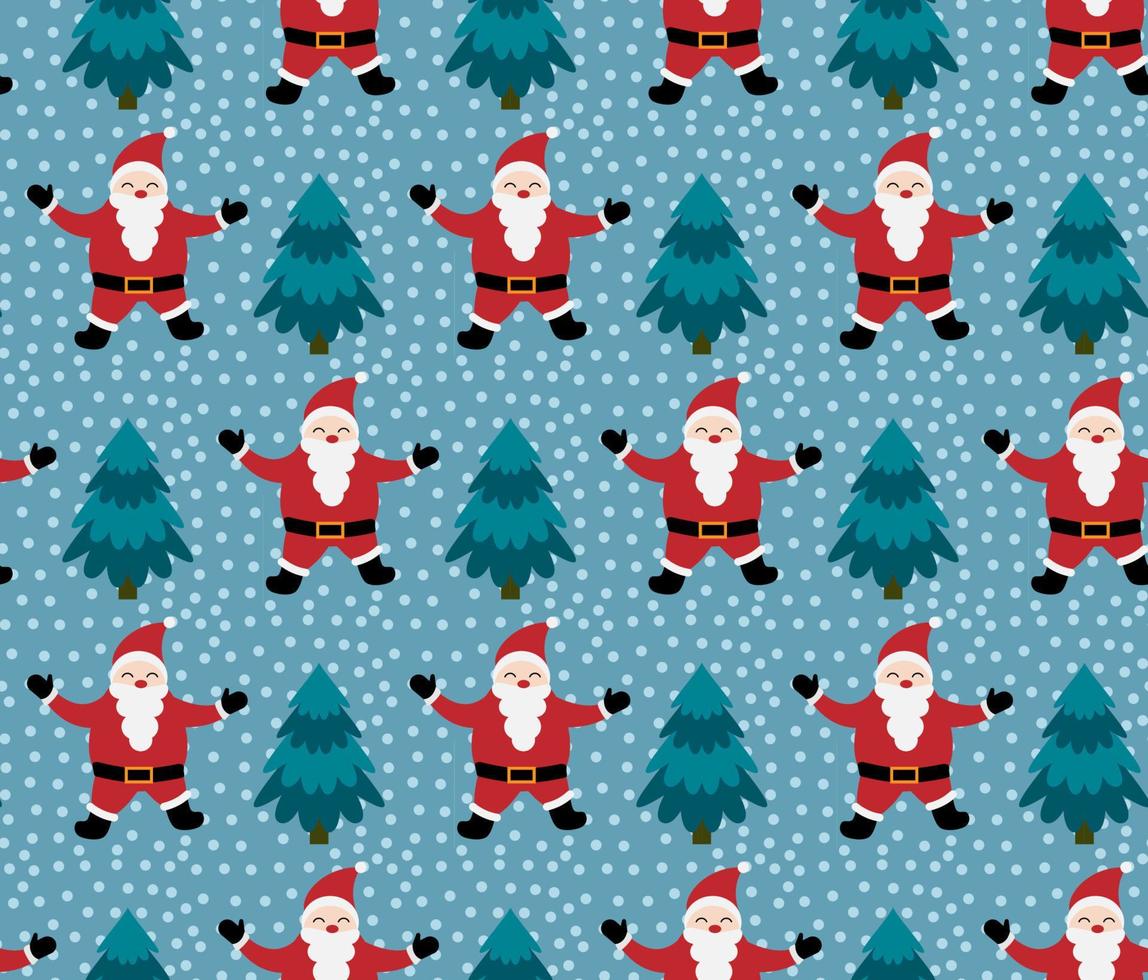 Merry Christmas seamless pattern with Santa Claus,in vector. vector