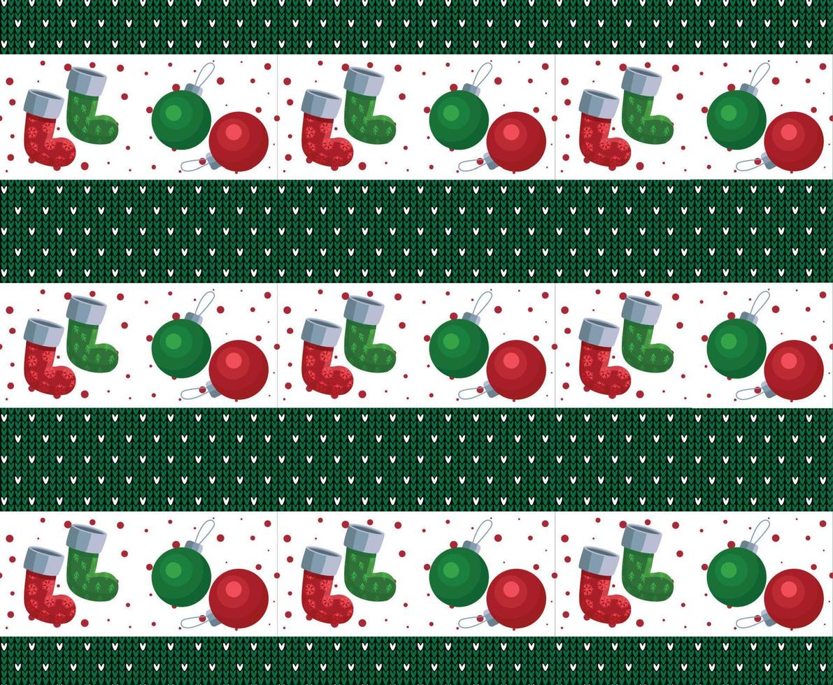 Knitted Christmas and New Year pattern esp 10 vector