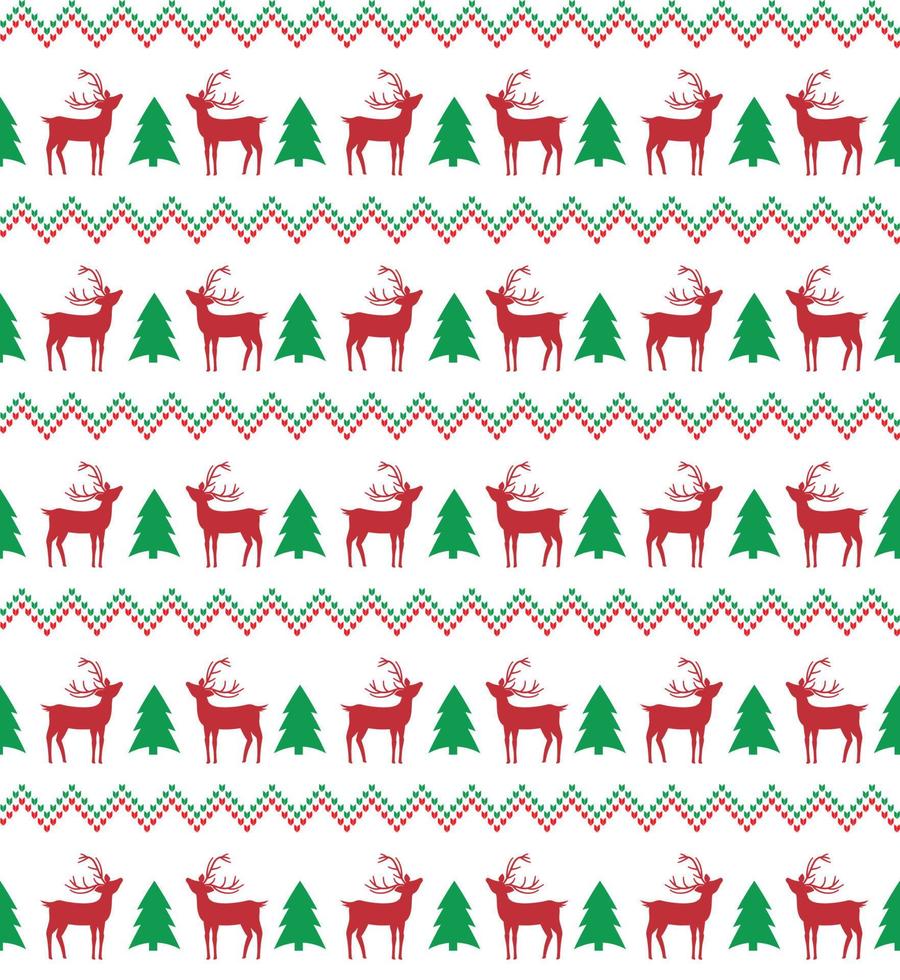 Knitted Christmas and New Year pattern in snowmen. vector