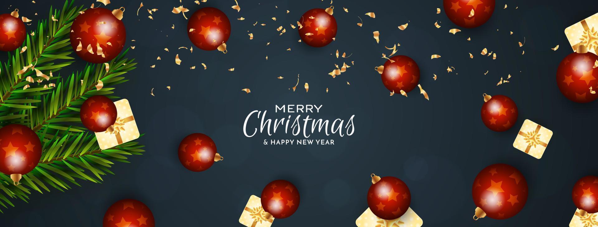 Merry Christmas festival stylish modern banner design vector