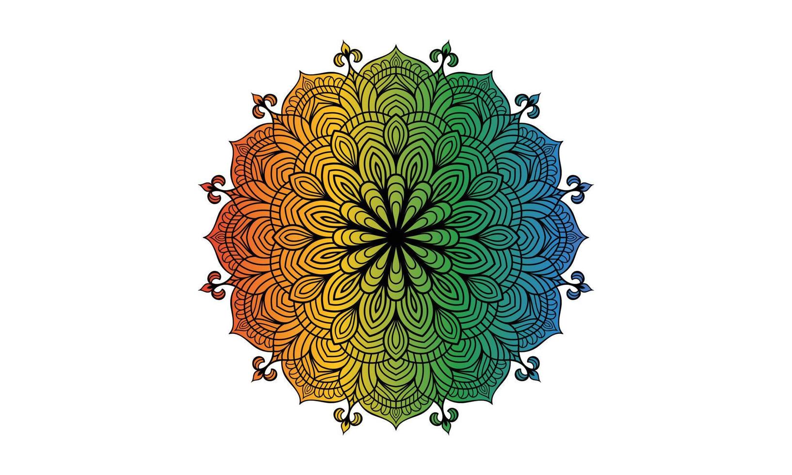 colorida ilustración de mandala en estilo doodle. vector dibujado a mano doodle mandala con corazones. diseño de mandala de colores brillantes para impresión, póster, portada, folleto, volante, pancarta, portada de libro.