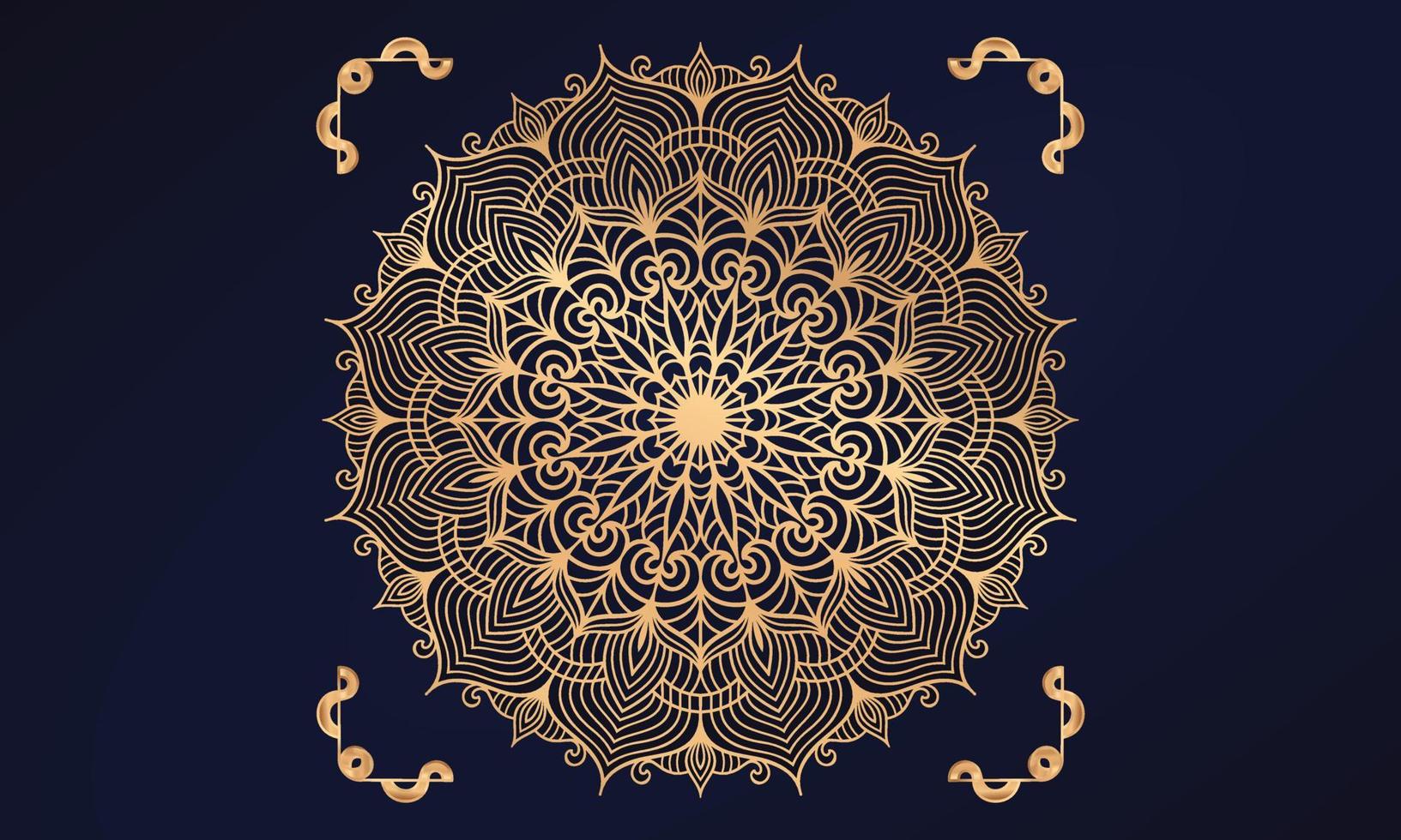 diseño de fondo de mandala de lujo con patrón arabesco dorado estilo árabe islámico oriental. diseño de mandala decorativo para impresión, póster, portada, folleto, volante, pancarta. vector