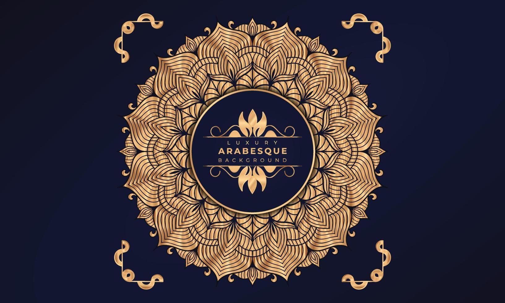 diseño de fondo de mandala de lujo con patrón arabesco dorado estilo árabe islámico oriental. diseño de mandala decorativo para impresión, póster, portada, folleto, volante, pancarta. vector