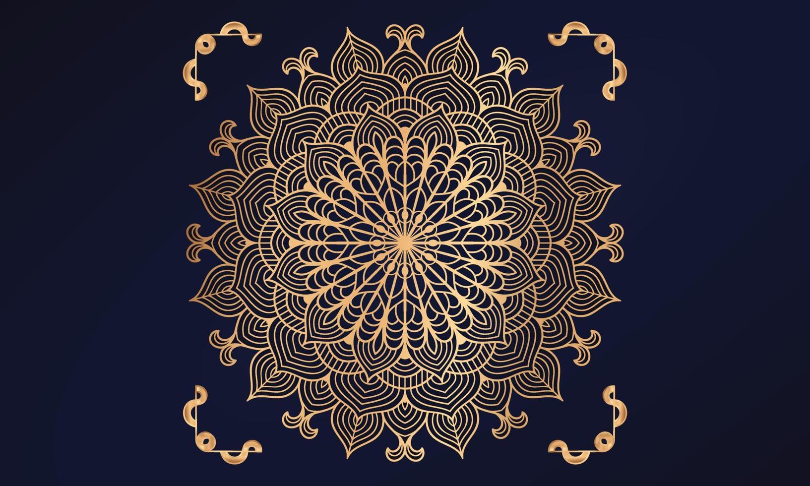 diseño de fondo de mandala de lujo con patrón arabesco dorado estilo árabe islámico oriental. diseño de mandala decorativo para impresión, póster, portada, folleto, volante, pancarta. vector