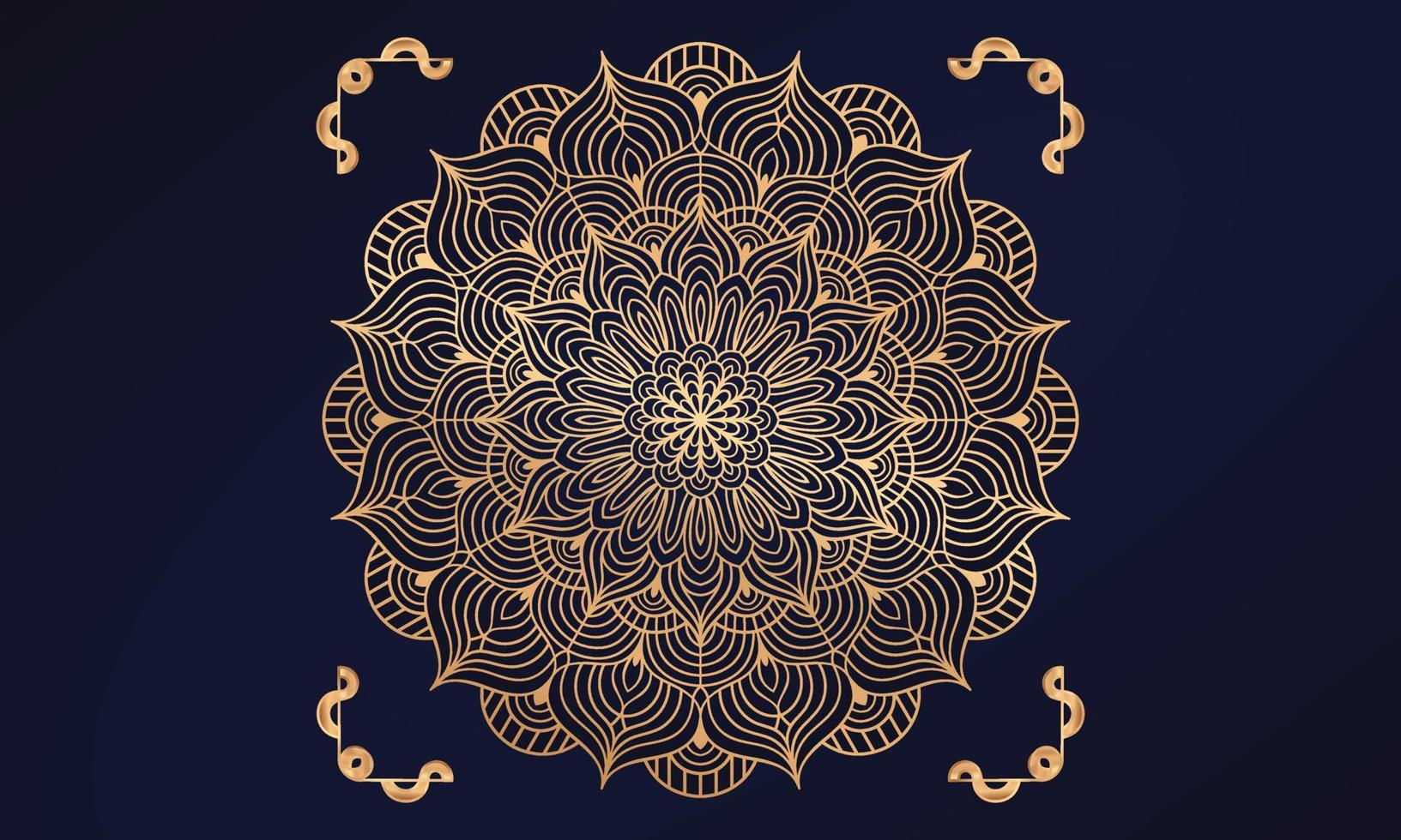 Luxury mandala background design with golden arabesque pattern arabic islamic east style. Decorative mandala design for print, poster, cover, brochure, flyer, banner. vector