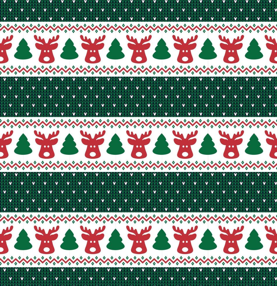 Knitted Christmas and New Year pattern esp 10 vector