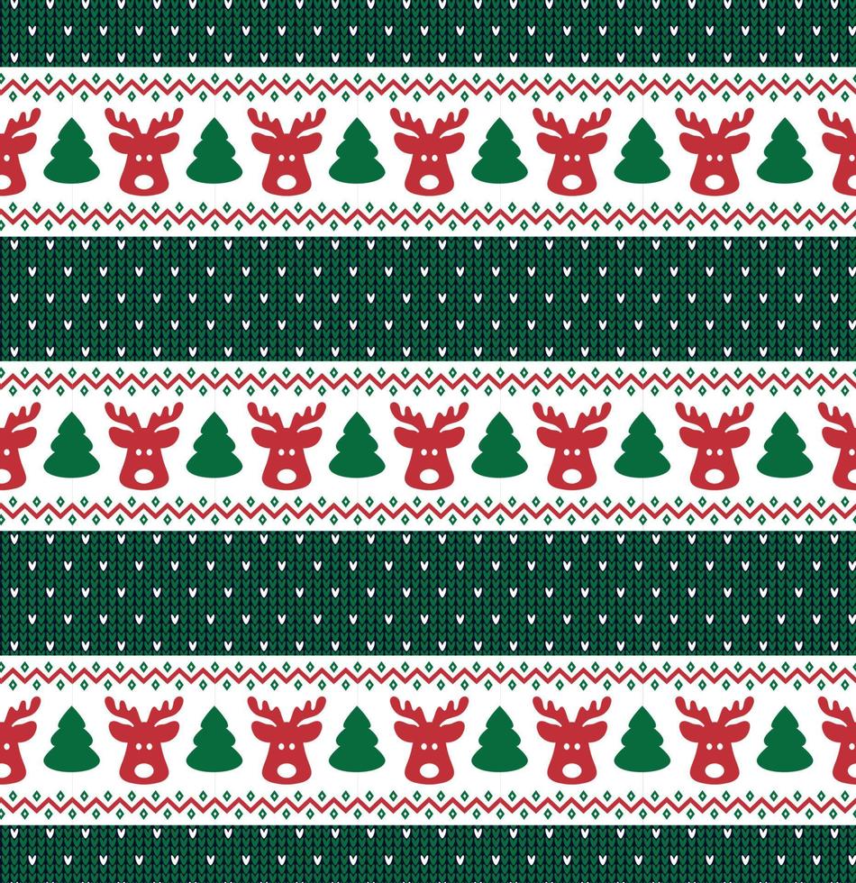 Knitted Christmas and New Year pattern esp 10 vector