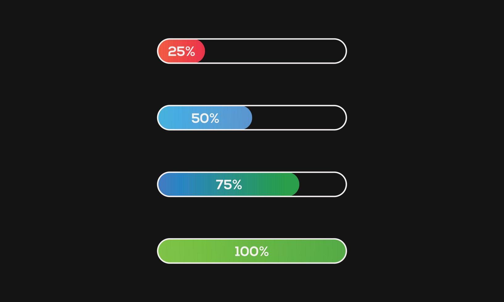 Load sign vector illustration. Progress loading bar. progress visualization web design elements on background. Download progress stock illustration.