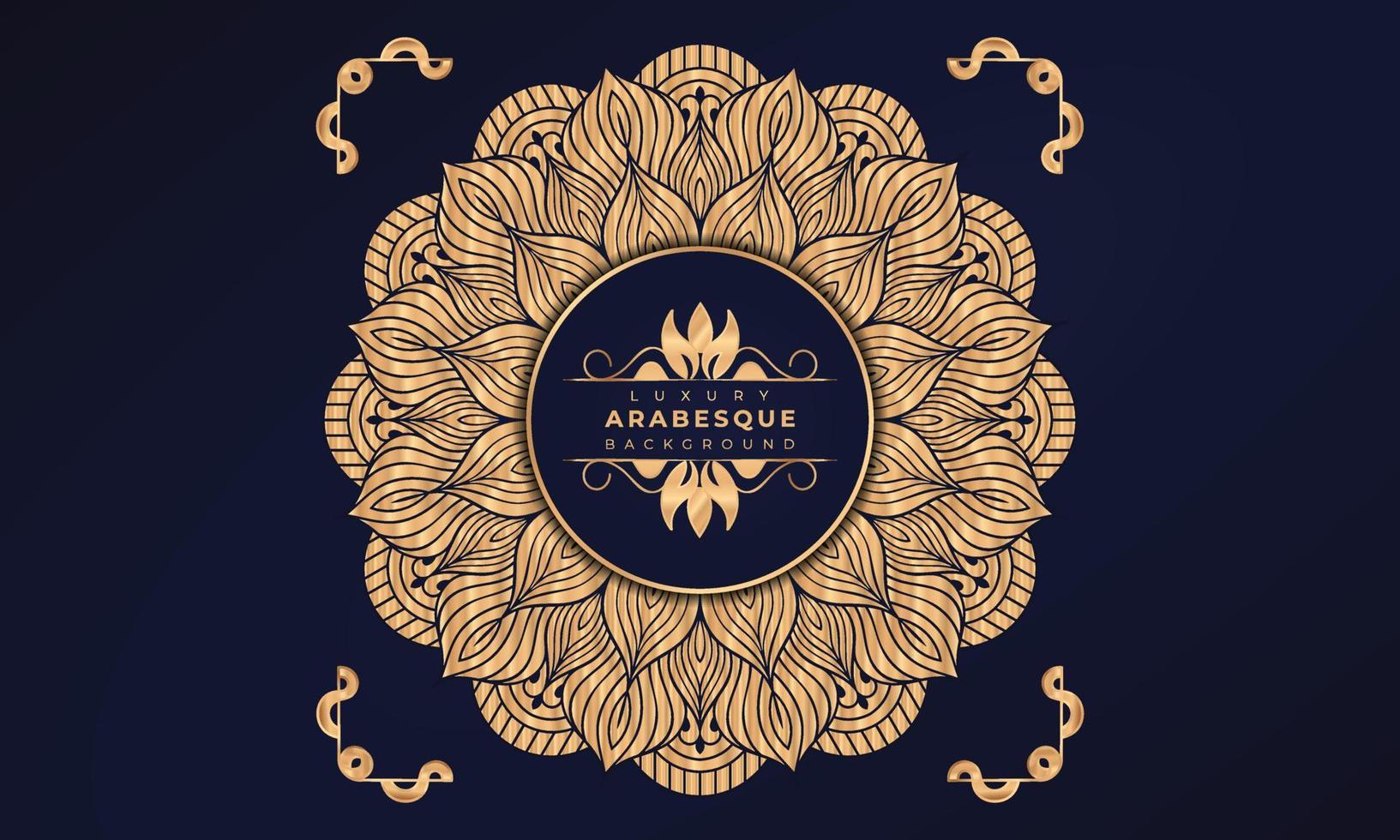 Luxury mandala background design with golden arabesque pattern arabic islamic east style. Decorative mandala design for print, poster, cover, brochure, flyer, banner. vector