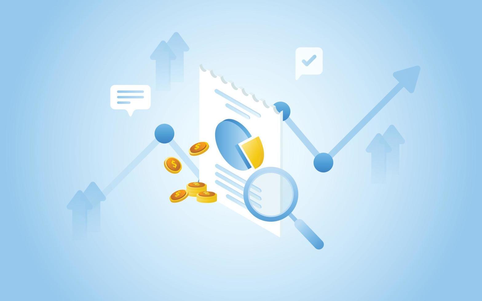 Financial management concept and investment, Flat design of payment and finance with money, cash, banknote, calculator and credit card. Vector Illustration and banner template.