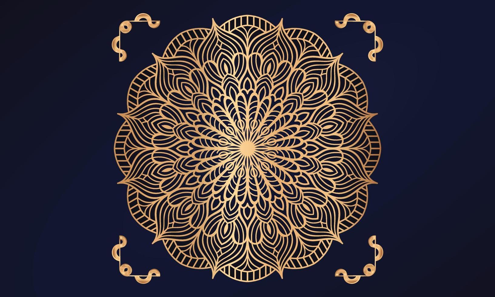 diseño de fondo de mandala de lujo con patrón arabesco dorado estilo árabe islámico oriental. diseño de mandala decorativo para impresión, póster, portada, folleto, volante, pancarta. vector