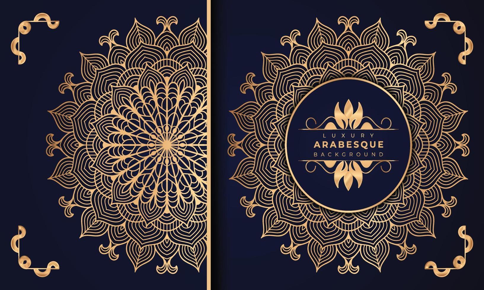 Luxury mandala background Design  Luxury mandala background Design presentation Template  Luxury mandala background with ornamental arabesque style design template premium vector