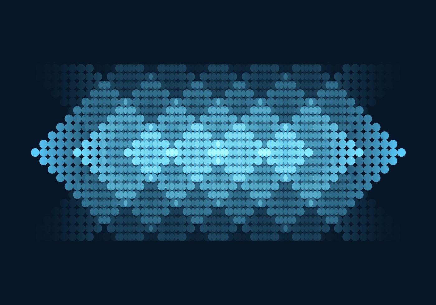 Abstract background, diamond-shaped, layered with dots. vector