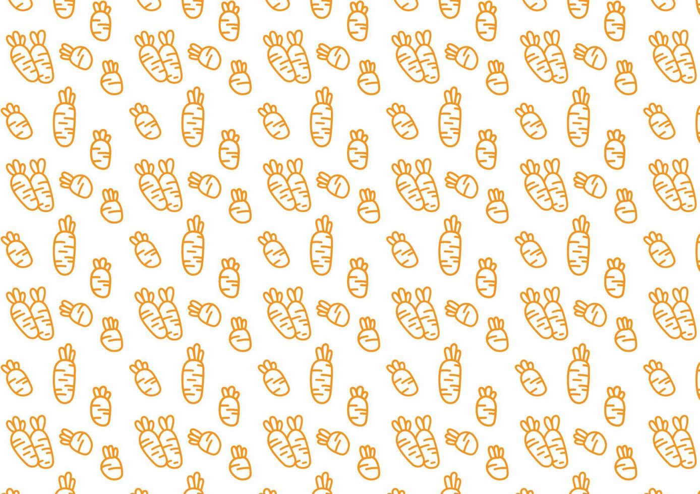 Cute seamless carrot pattern vegetable theme background vector