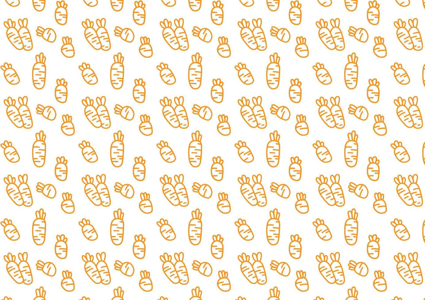 Cute seamless carrot pattern vegetable theme background vector