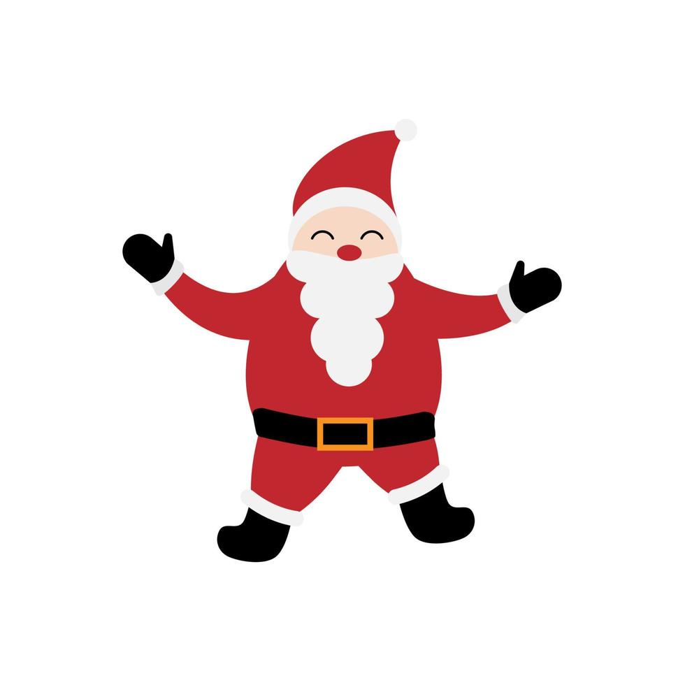 Santa claus on white background. Vector illustration for retro christmas card. ESP 10