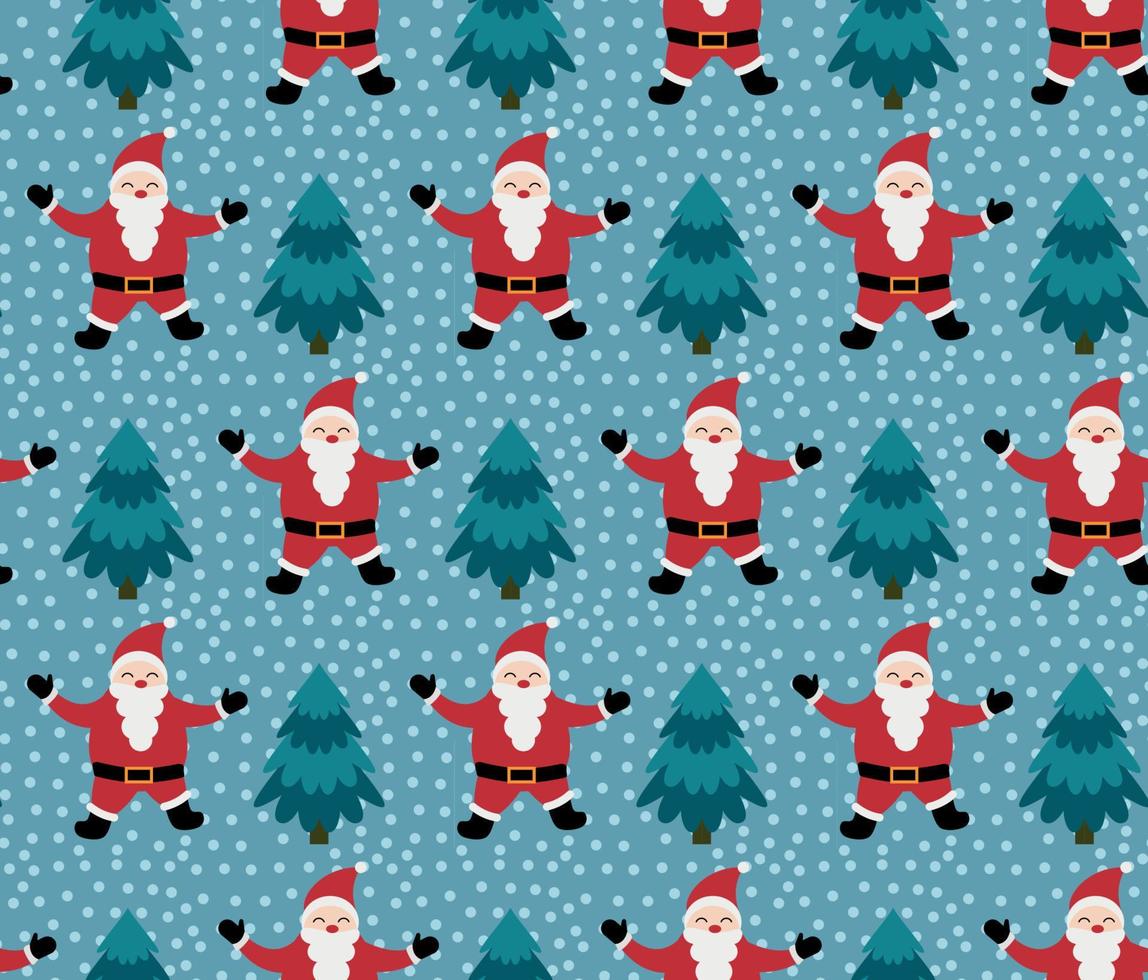 Merry Christmas seamless pattern with Santa Claus,in vector. vector
