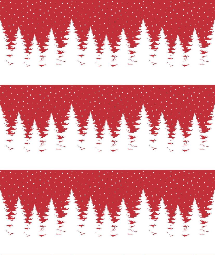 Seamless Merry Christmas pattern with deers, winter abstraction. Forest background. Endless horizontal banner with Reindeers in snow. Hand drawn paper decorative elements, vector illustration.