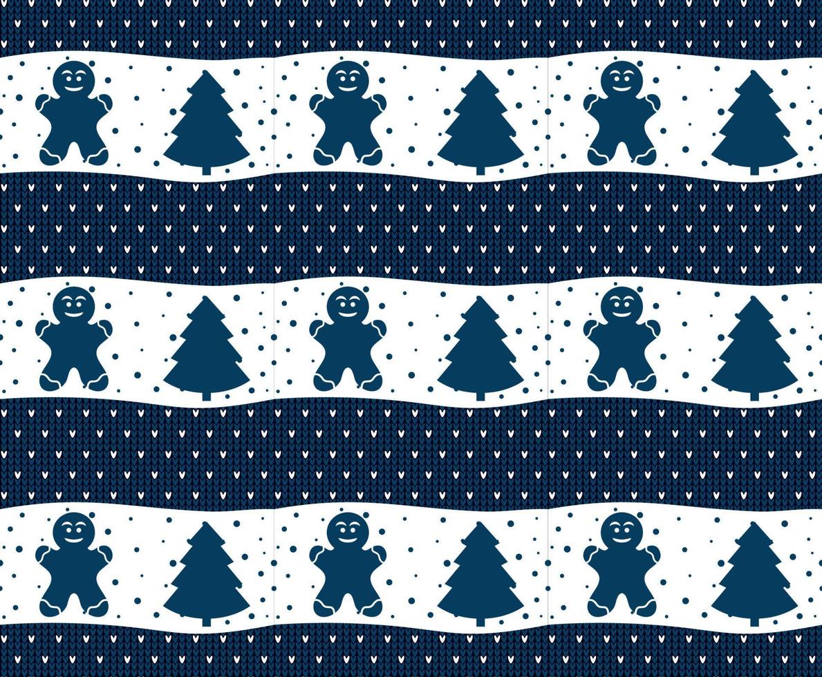 Knitted Christmas and New Year pattern esp 10 vector