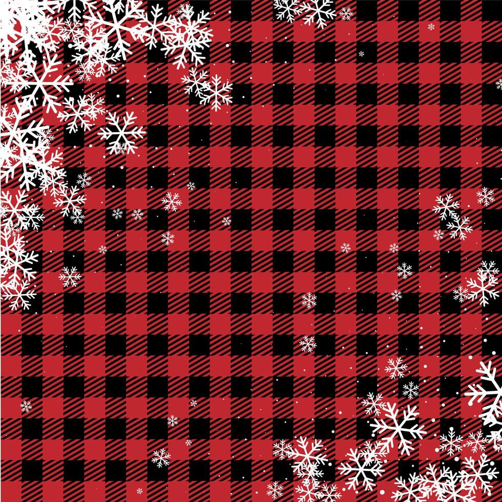 Christmas and New Year pattern at Buffalo Plaid. Festive background for design and print vector