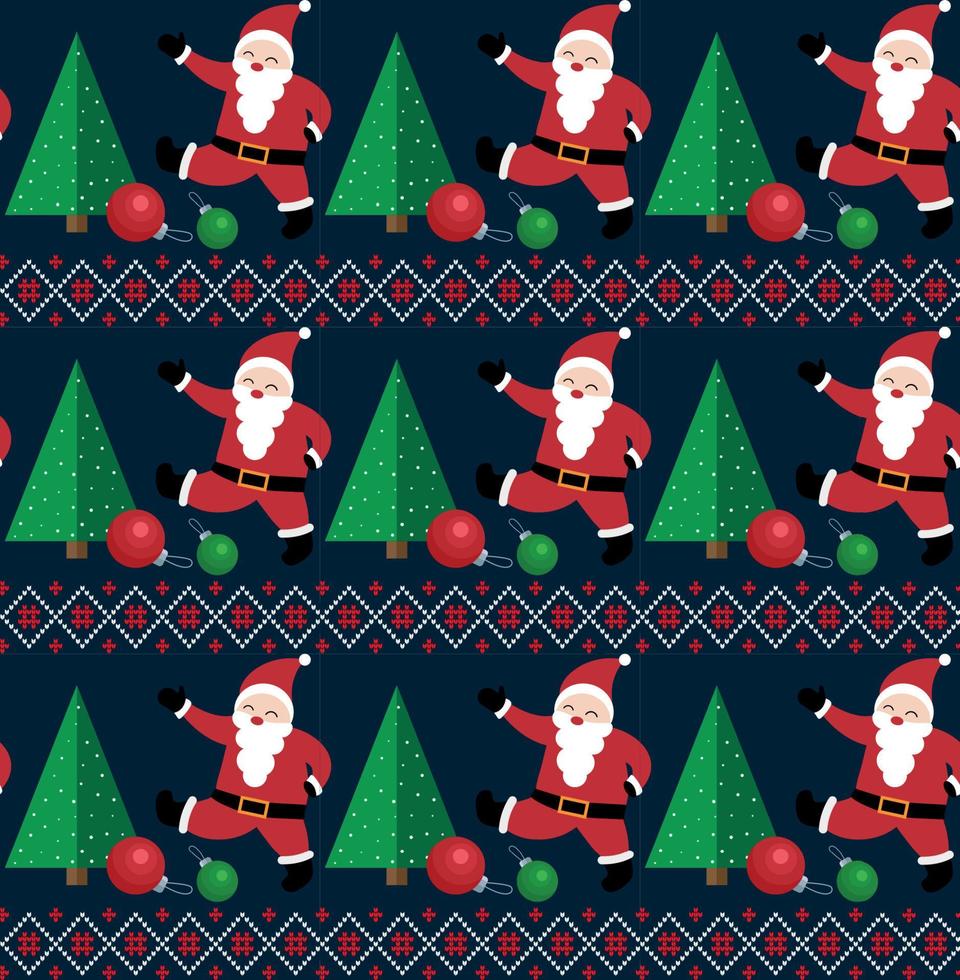 Knitted Christmas and New Year pattern in snowmen. Wool Knitting Sweater Design. Wallpaper wrapping paper textile print. Eps 10 vector