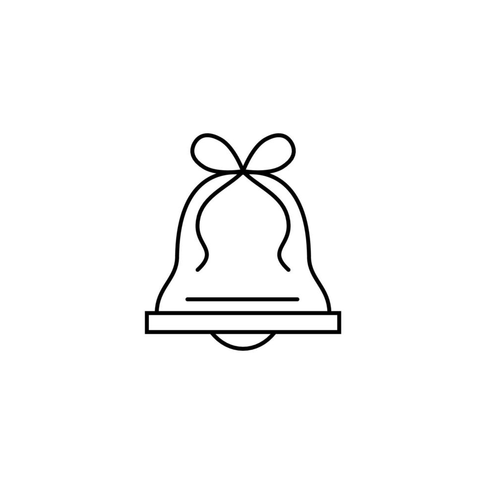 bell icon in line art style. Vector illustration