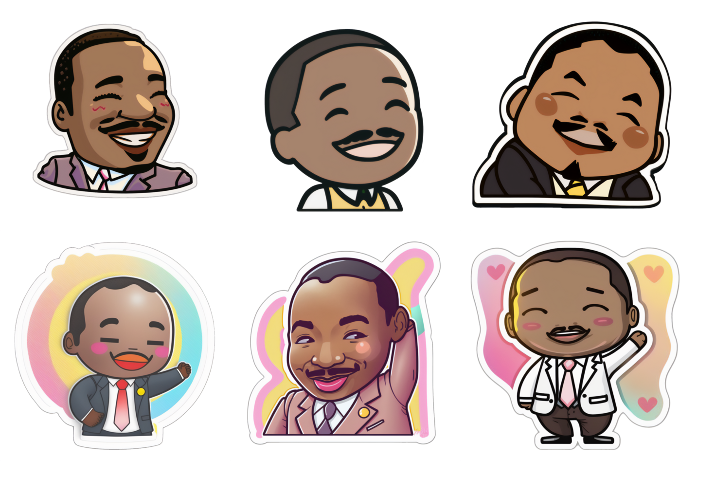 MLK Cartoon illustration png