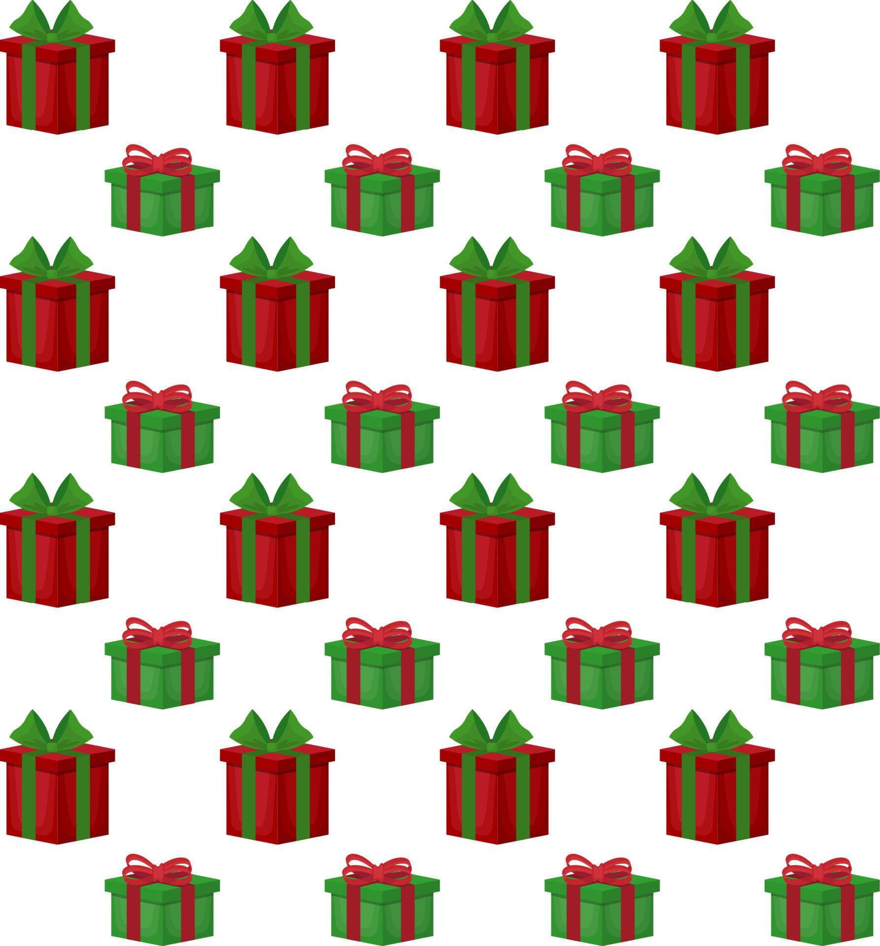 Christmas gift boxes vector pattern in retro style. Seamless background ...
