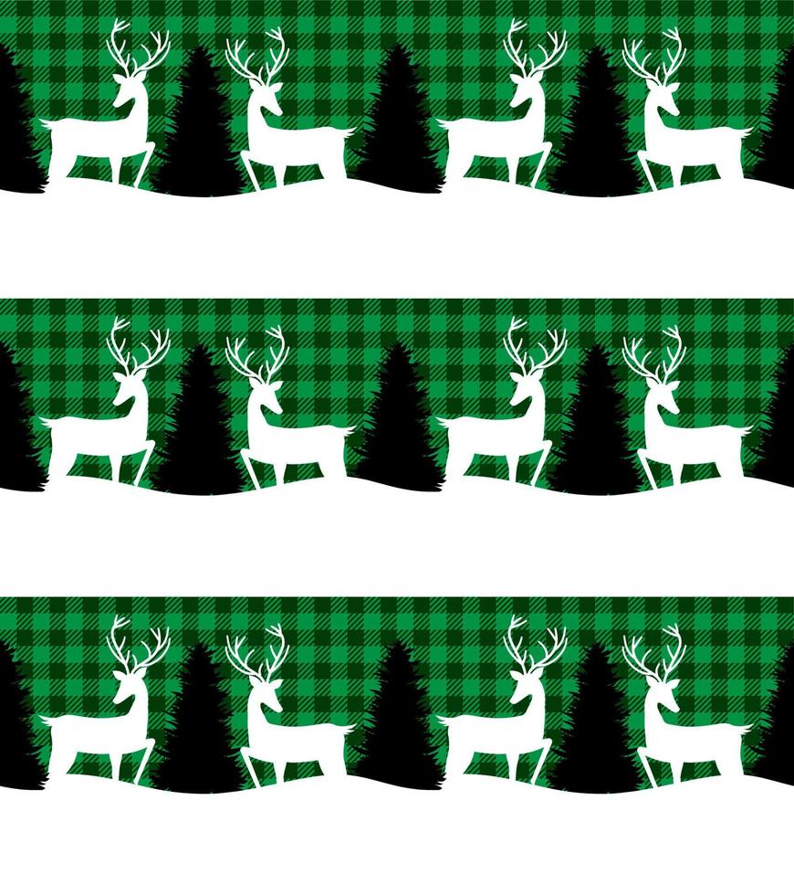 Buffalo Plaid Christmas and New Year s pattern in a convertible carries a Christmas tree. eps 10 vector