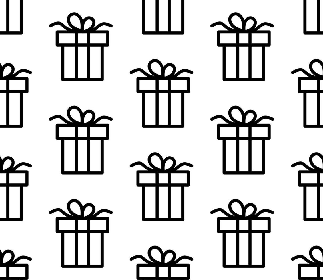 Seamless pattern with colorful gift boxes. Pattern for fabric print, wrapping paper design vector