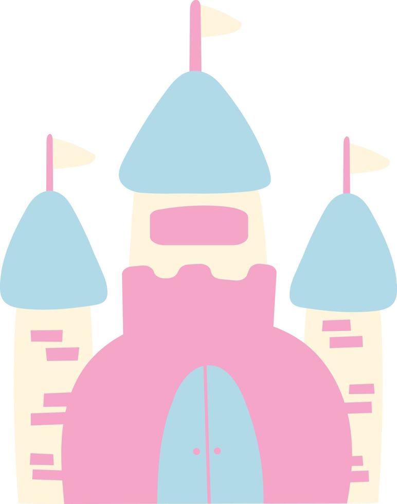 Pinky castle illustration vector