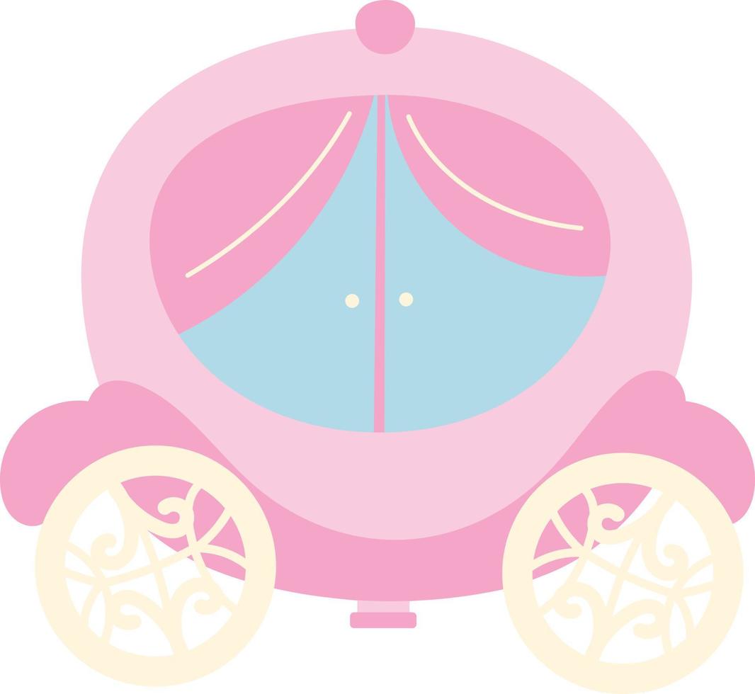 Pink princess carriage vector