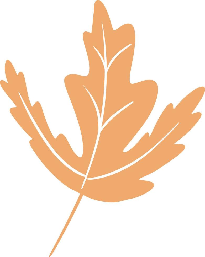 Mustard maple leaf illustration vector