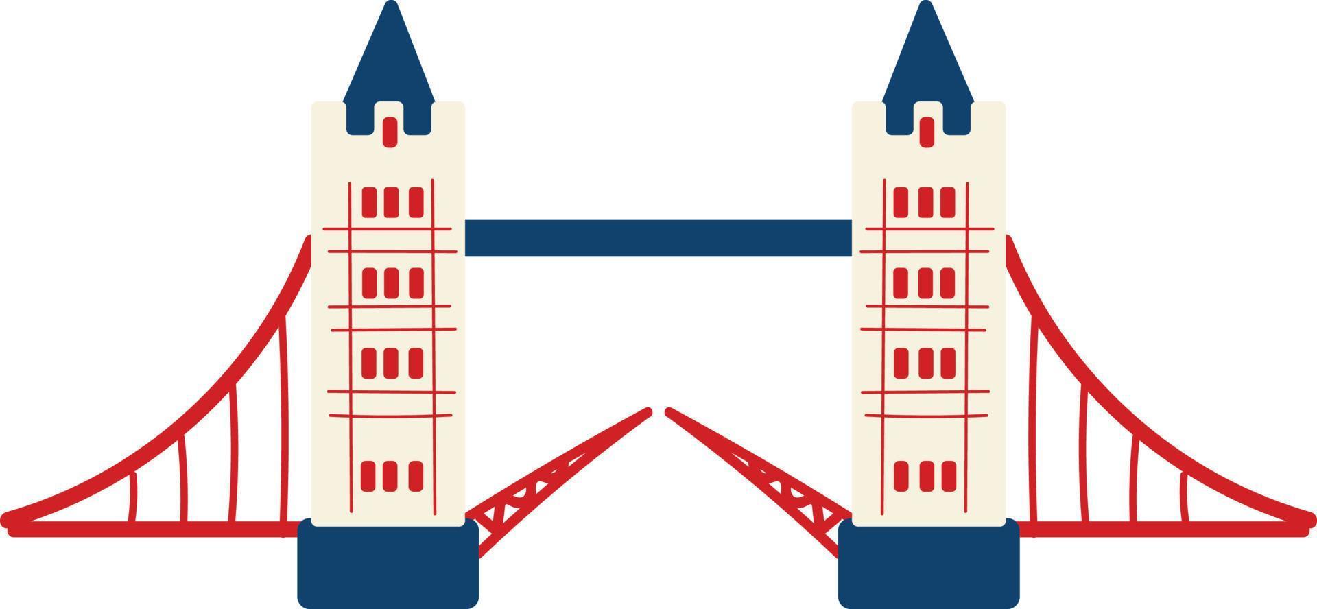 ilustración del puente de la torre de londres vector