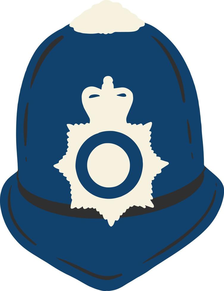 ilustración de casco de policía británica vector