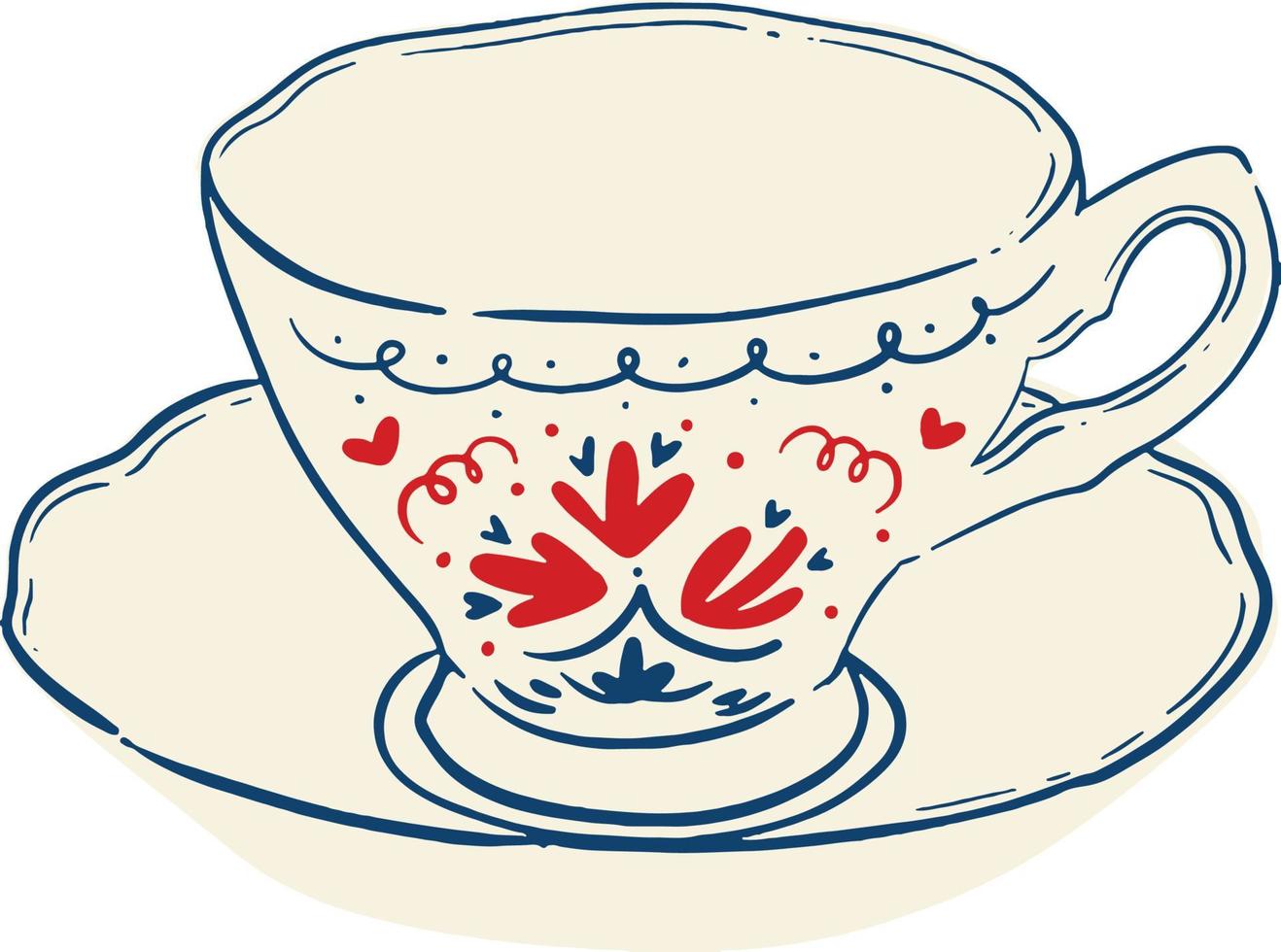 taza de té ilustración vector