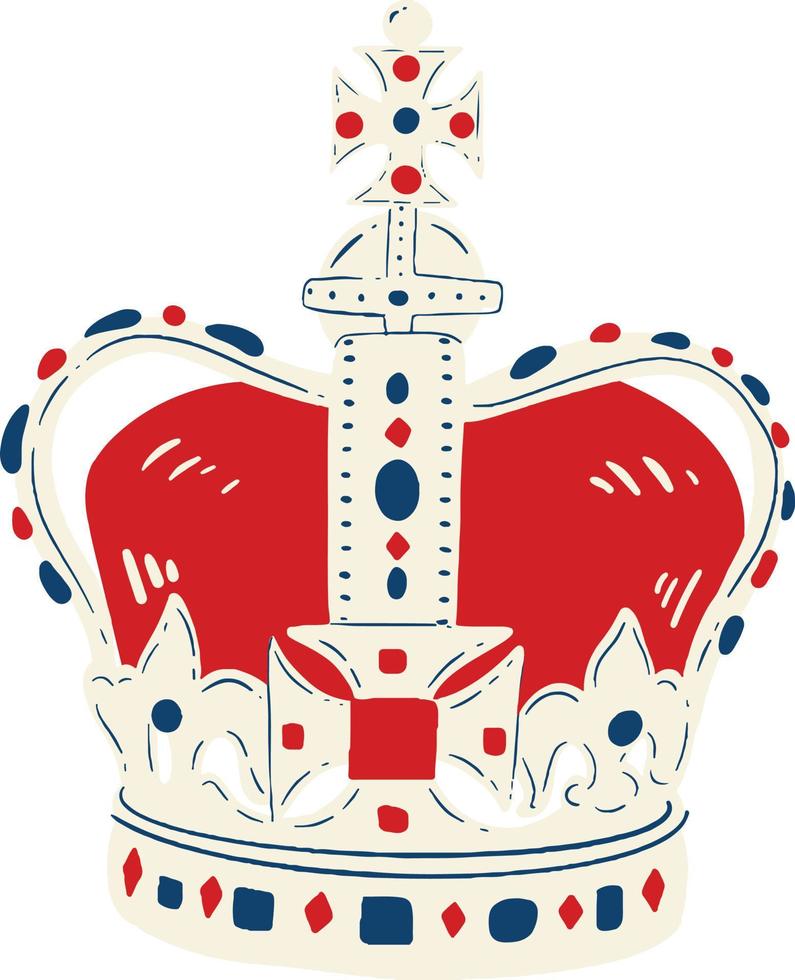 British crown jewel illustration vector