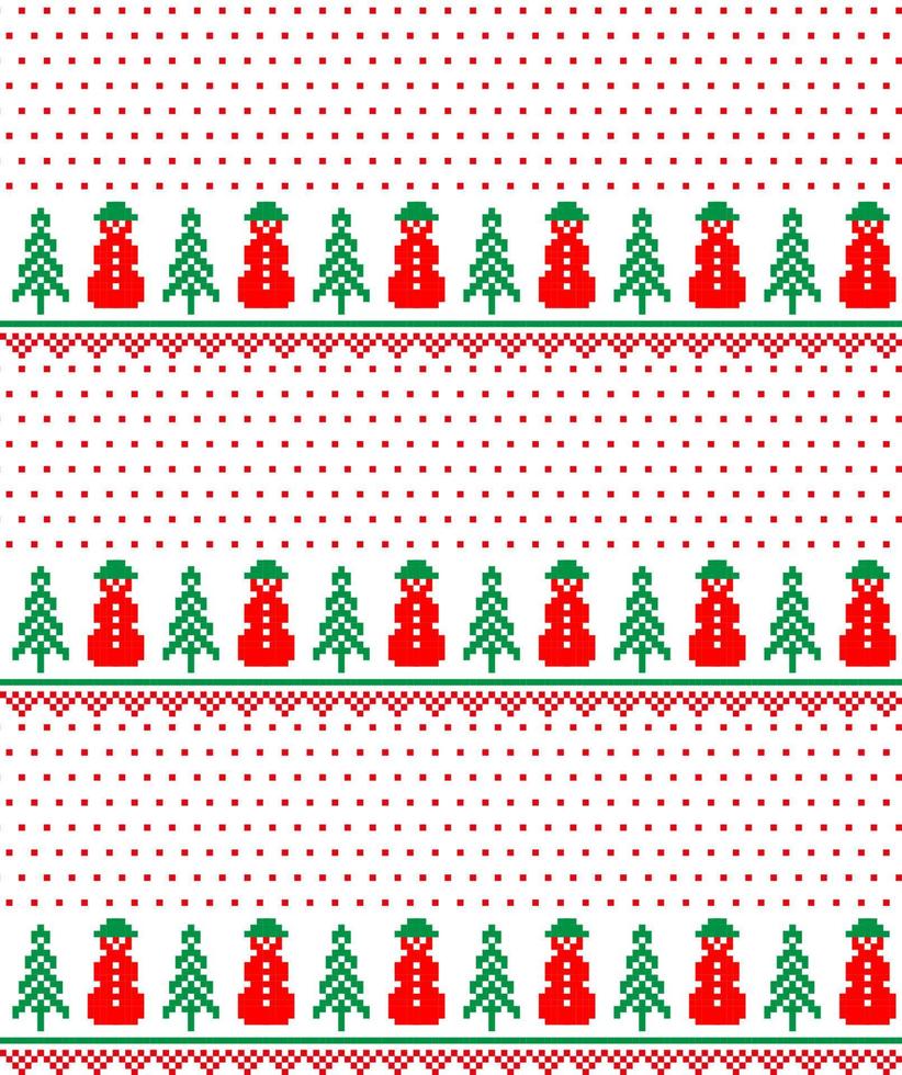 New Year s Christmas pattern pixel vector illustration eps