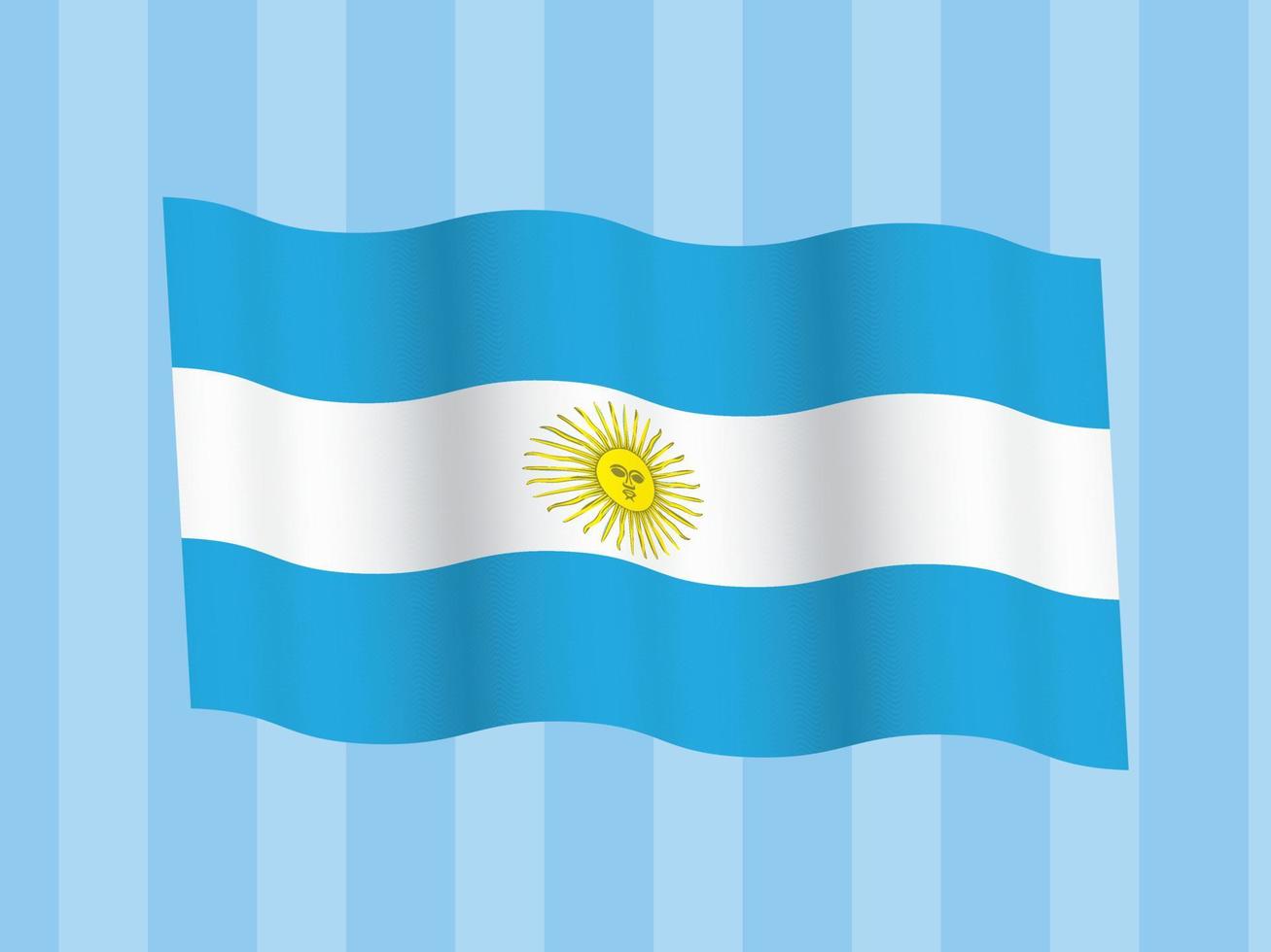 Argentina national flag realistic vector illustration