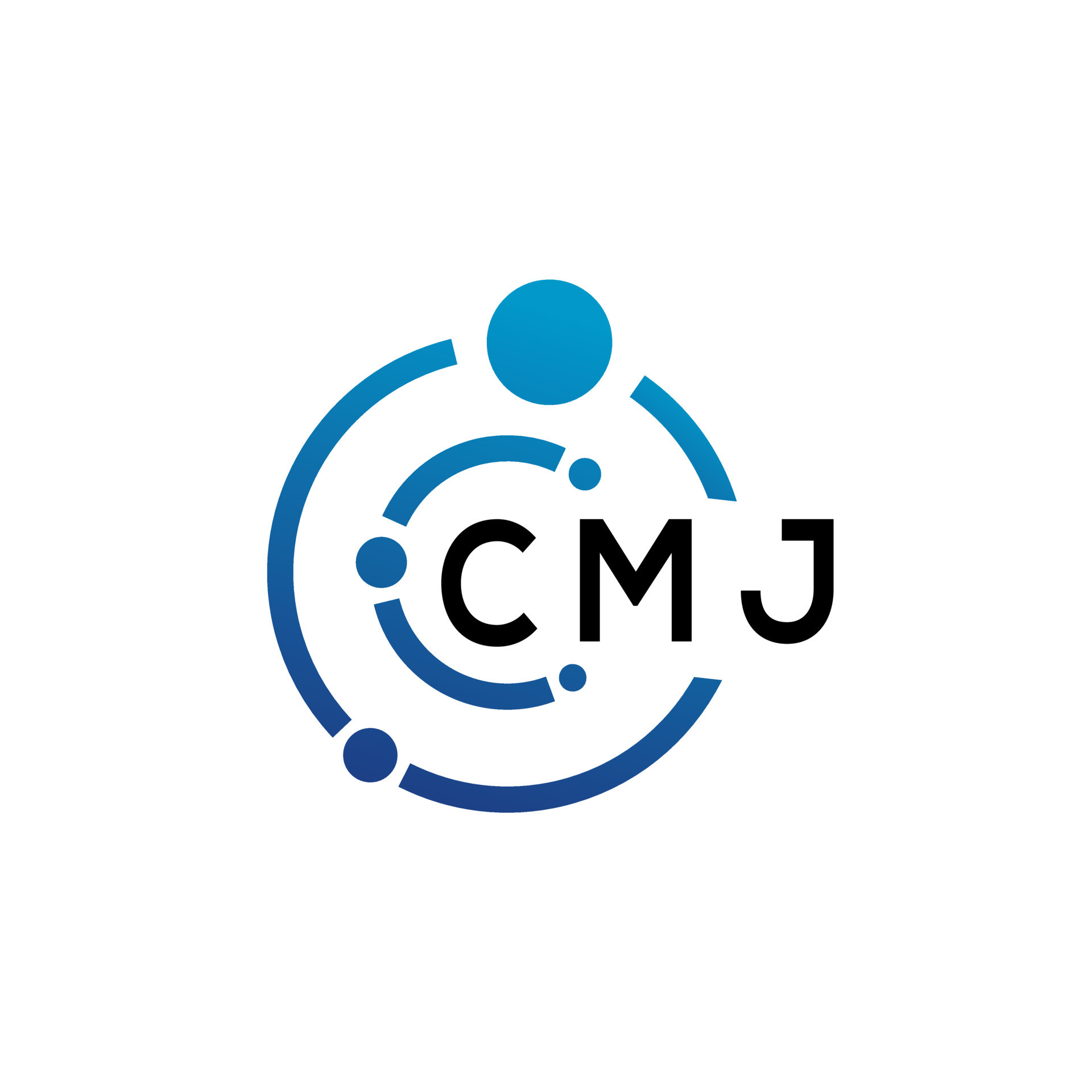CMJ letter logo design on white background. CMJ creative initials ...